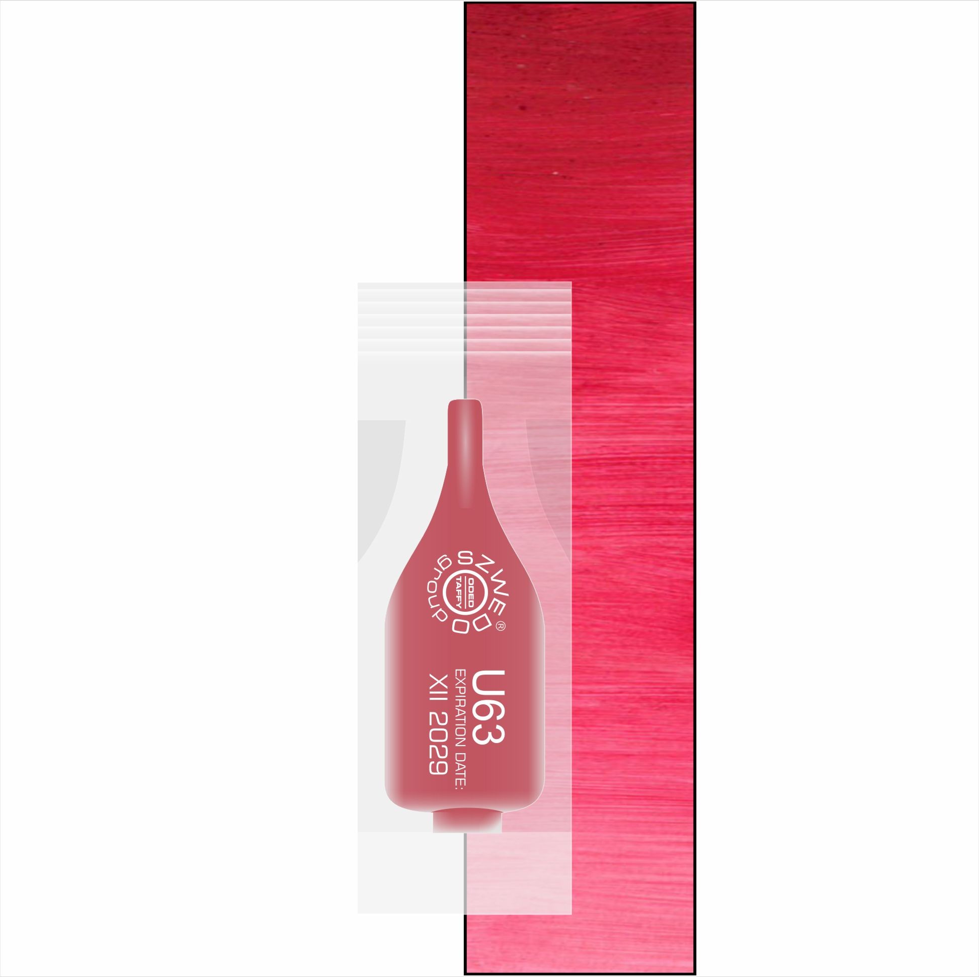 UBI U63 Italy red – neutralny, lekko chłodny rubinowy pigment do ust