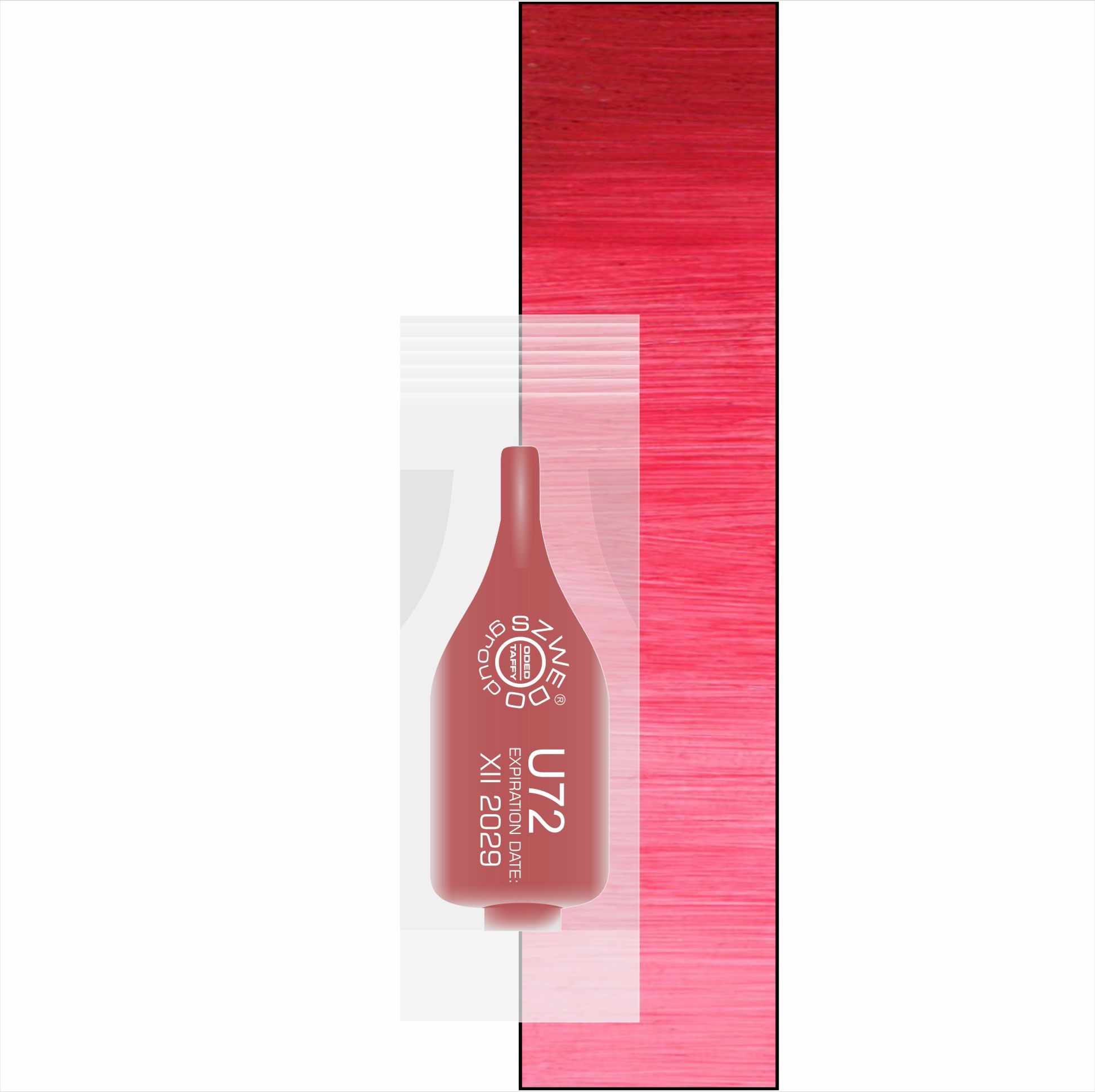 UBI U72 Saba – malinowo-czerwony pigment o efekcie akwareli do makijażu permanentnego ust