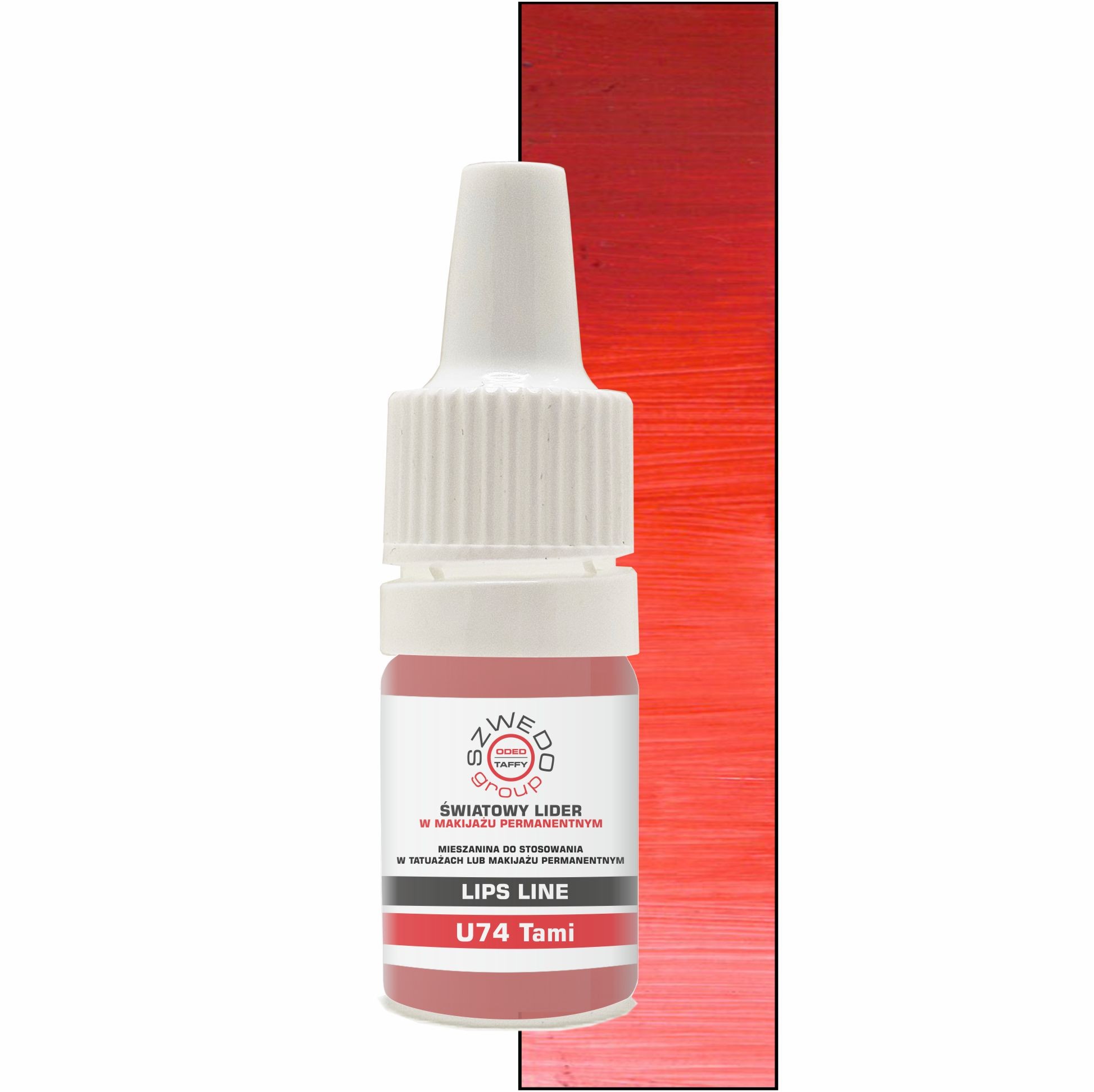 U74 Tami – transparentny czerwony pigment do makijażu permanentnego ust