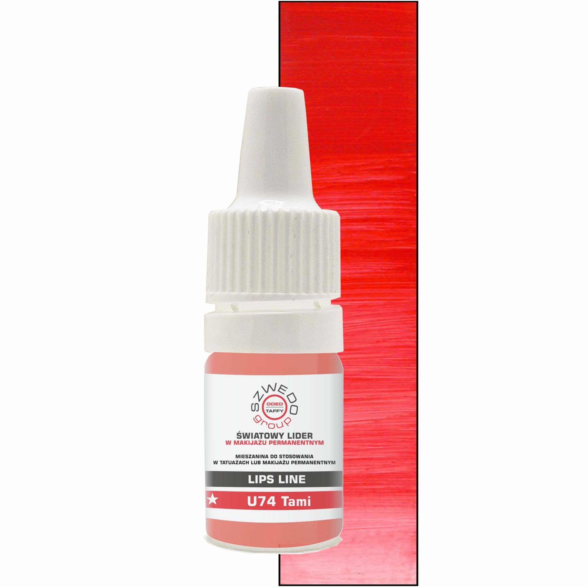 U74 Tami (INTENSE) – ciepły czerwony pigment o młodzieńczym efekcie do makijażu permanentnego ust