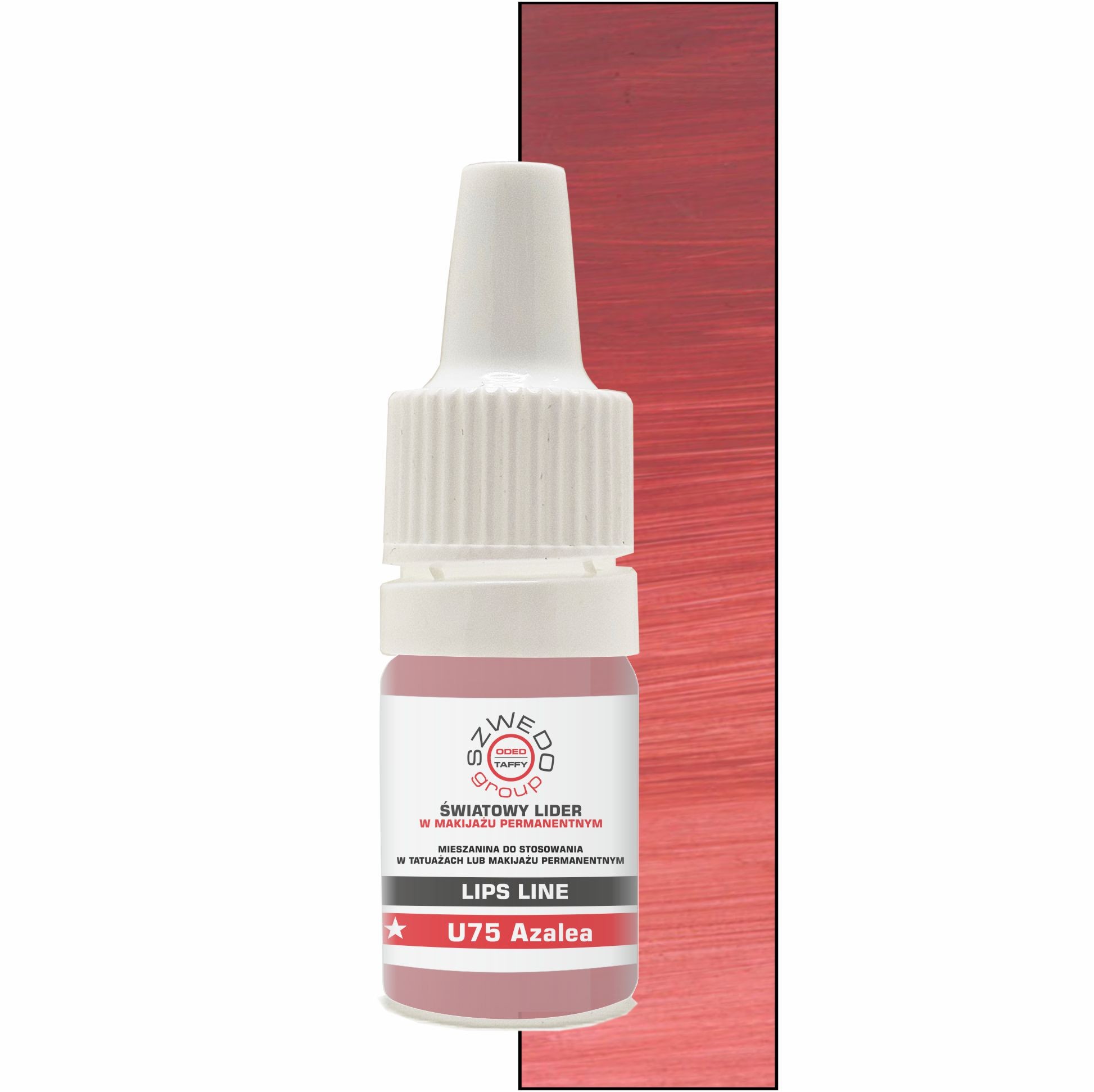U75 Azalea (INTENSE) – intensywny koralowo-czerwony pigment do makijażu permanentnego ust
