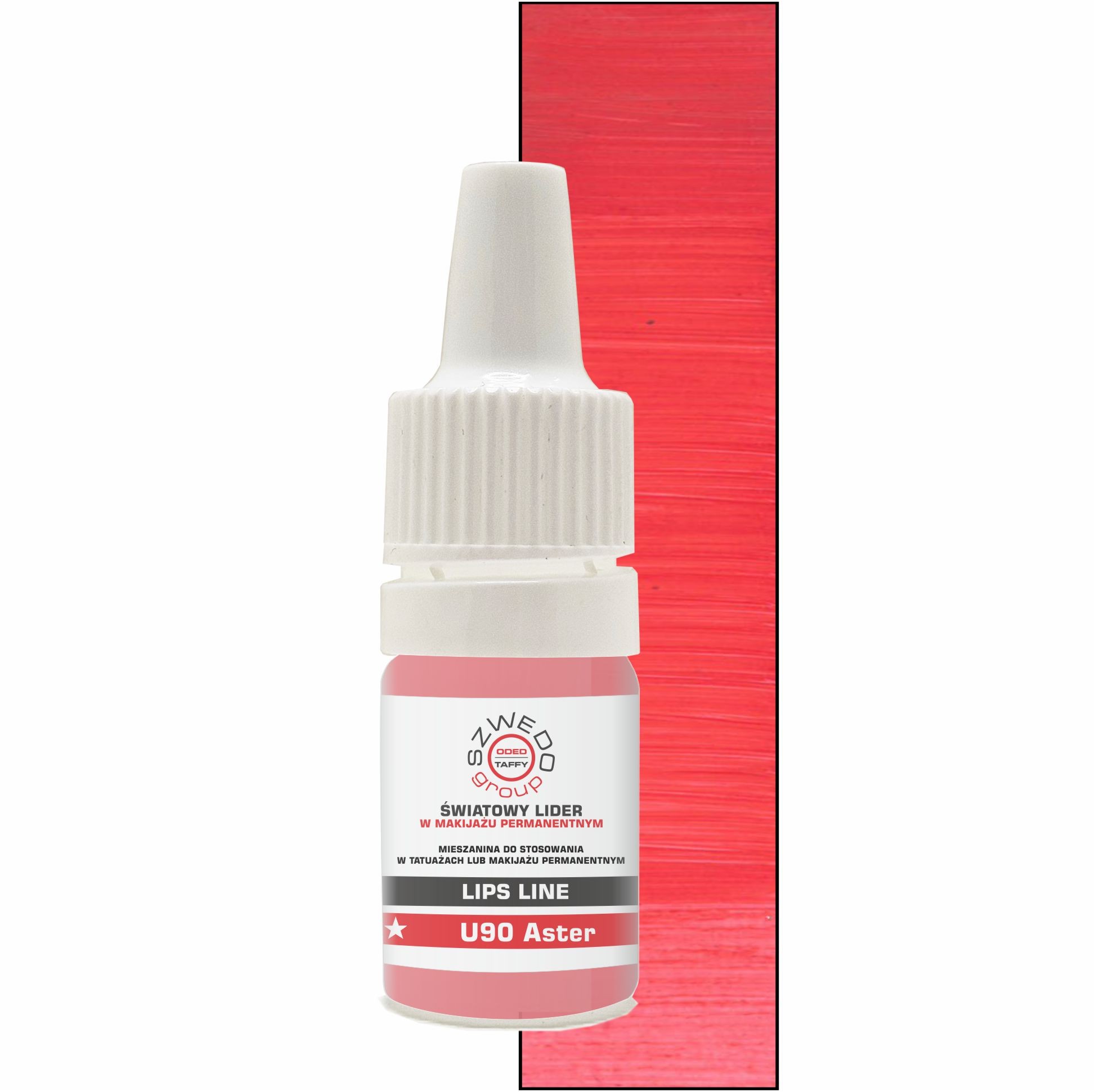 U90 Aster (INTENSE) – pudrowy czerwono-różowy pigment do makijażu permanentnego ust