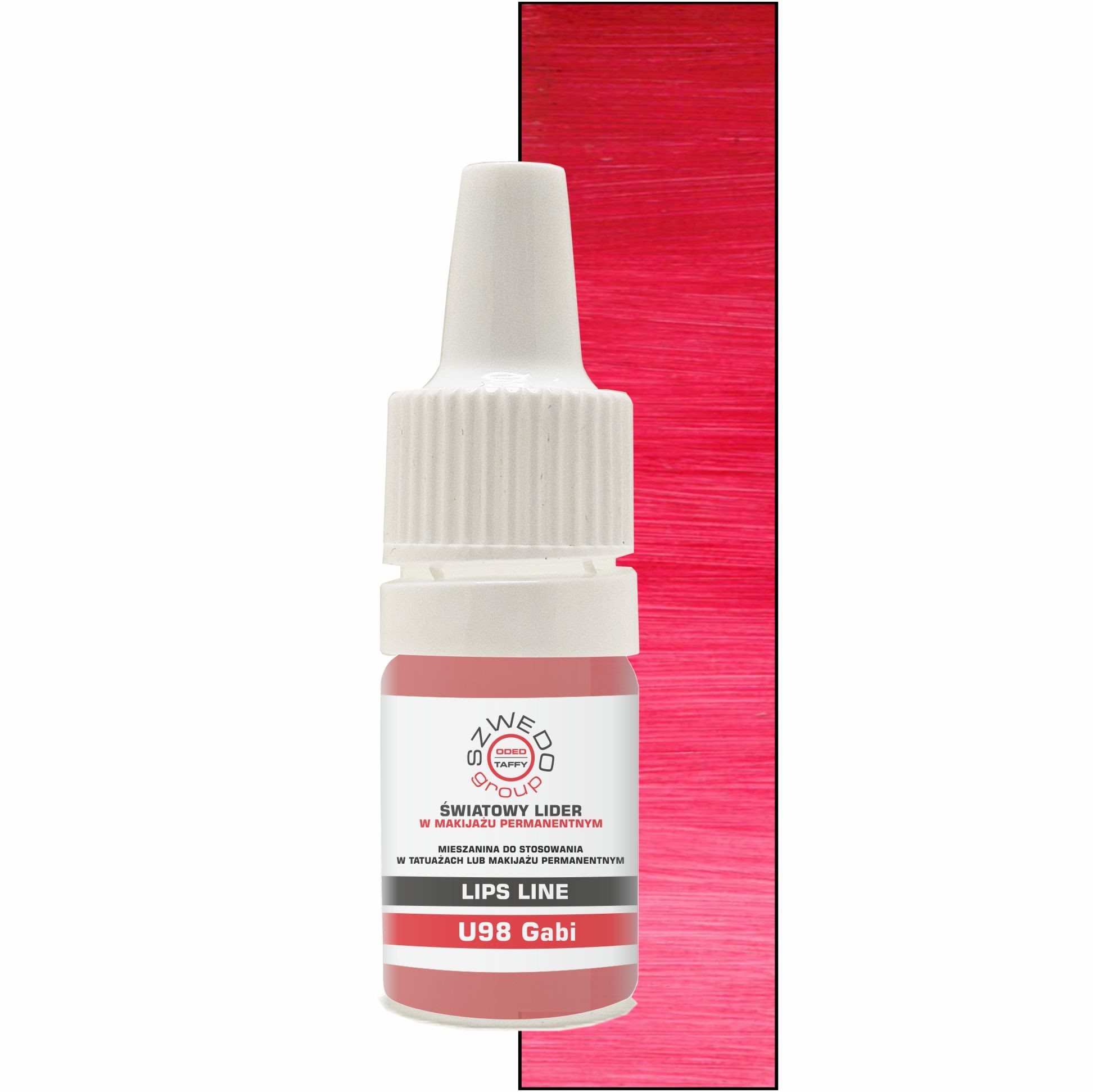 U98 Gabi – żywy malinowy pigment do makijażu permanentnego ust