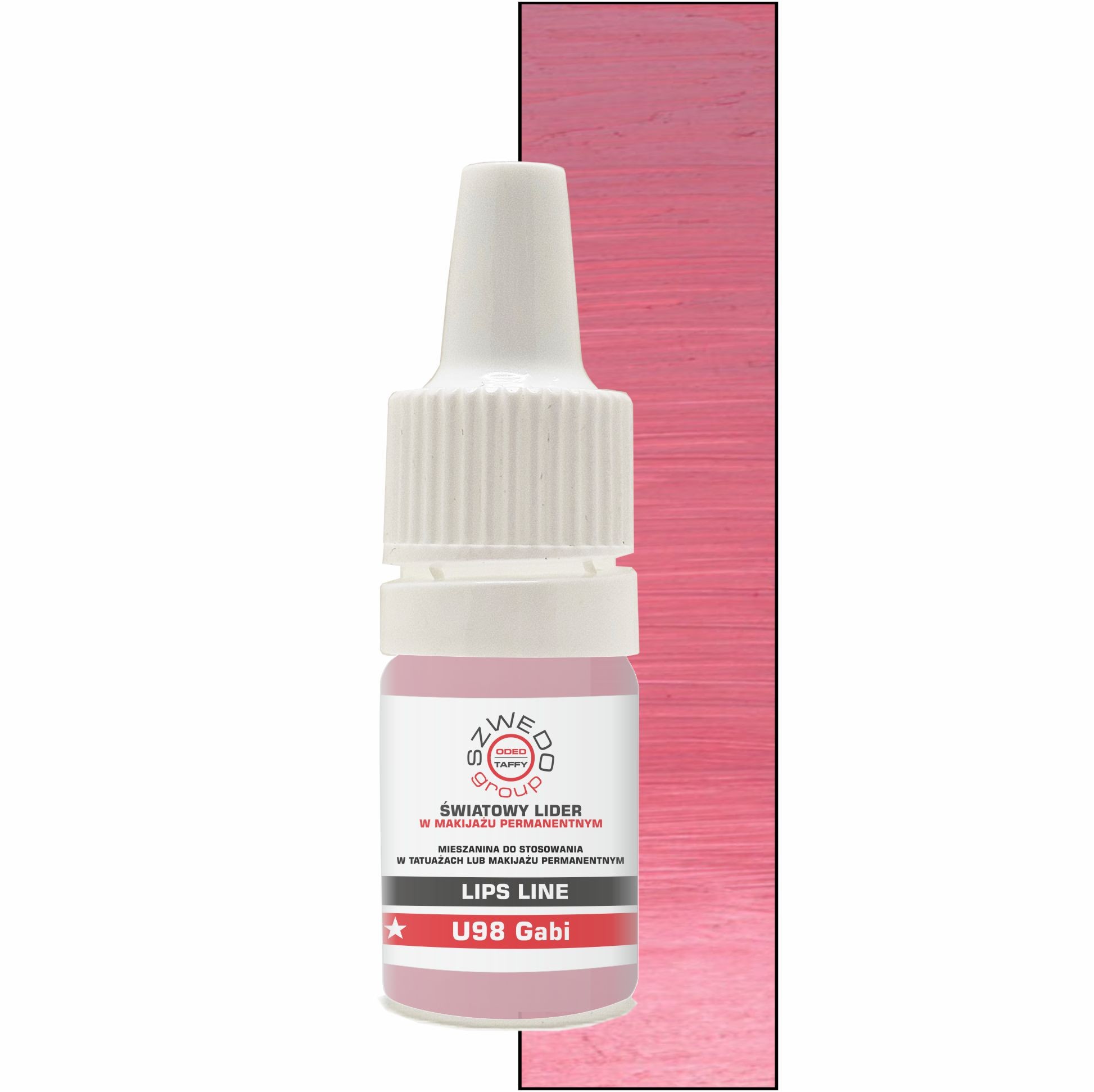 U98 Gabi (INTENSE) – chłodny róż z nutą malinową do makijażu permanentnego ust