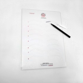 Kontury brwi do ćwiczeń (A4, laminowane) z pisakiem