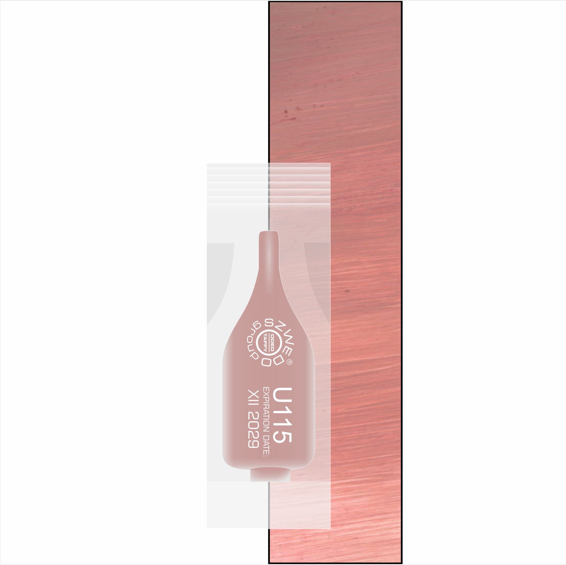 UBI U115 Young burgundy – jasny burgund z nutą brązowego różu do makijażu permanentnego ust