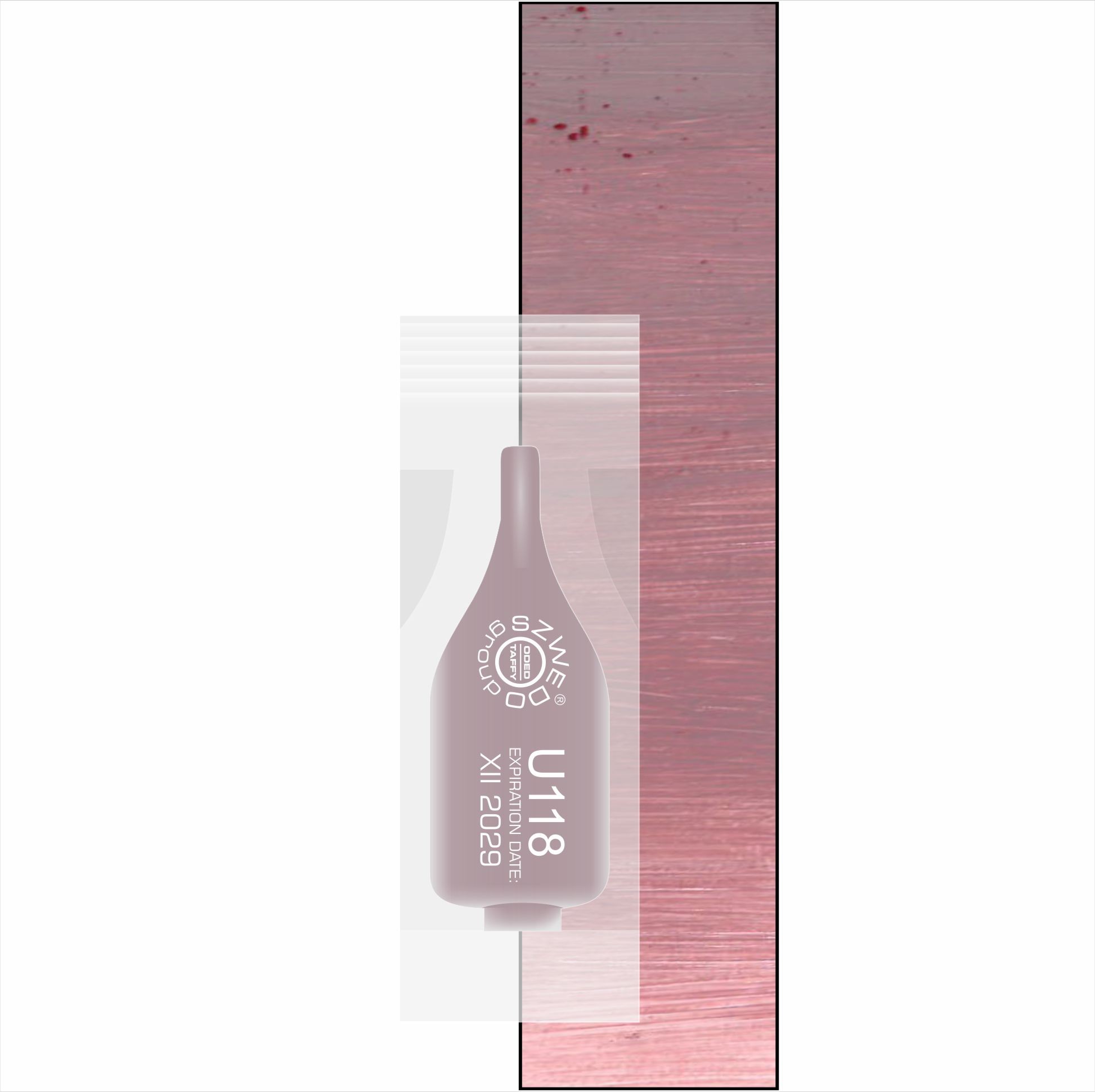 UBI U118 Nude burgundy – jasny pigment nude z nutą różowo-brązową do makijażu permanentnego ust
