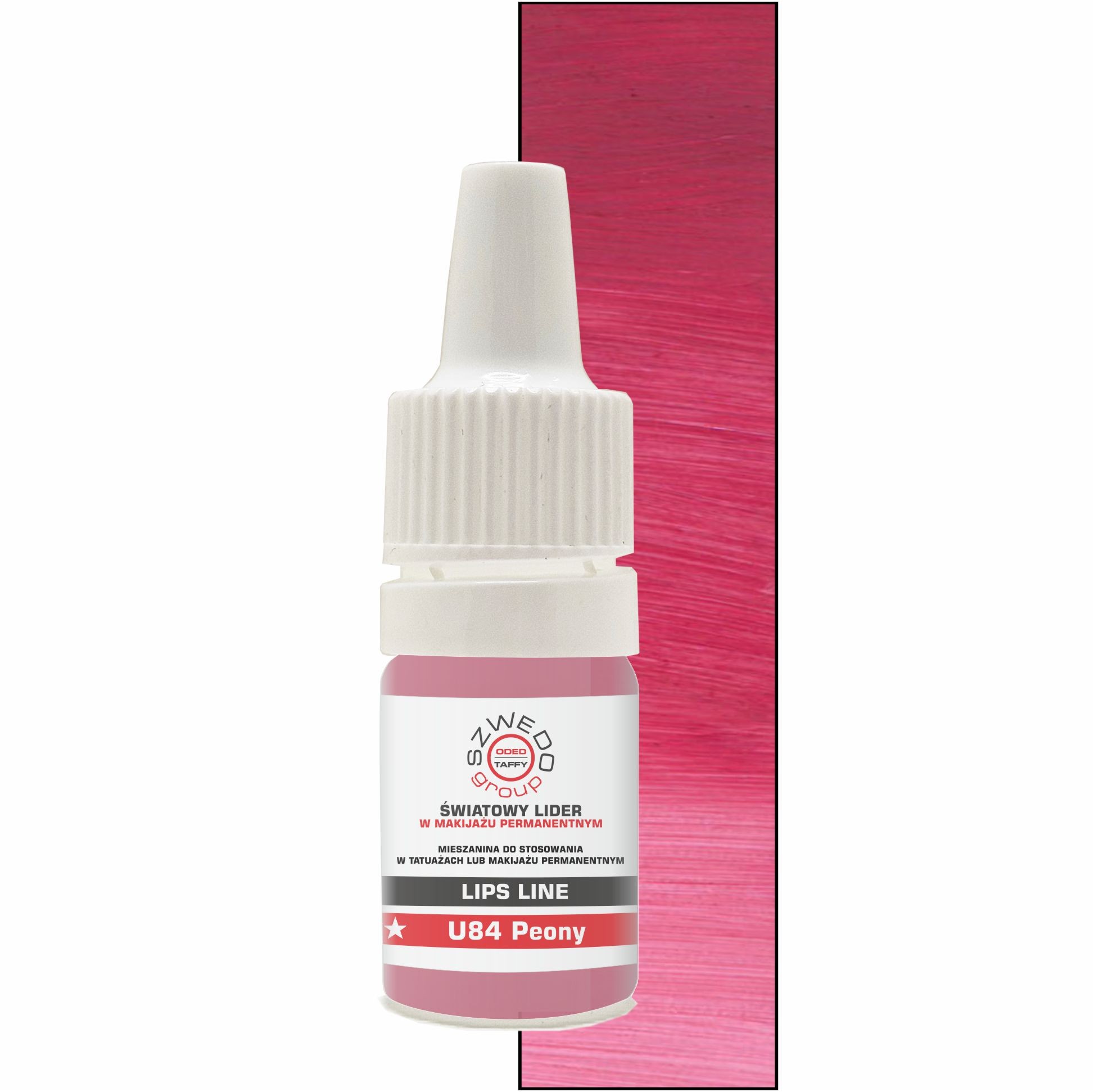 U84 Peony (INTENSE) – chłodny róż z nutą maliny do makijażu permanentnego ust