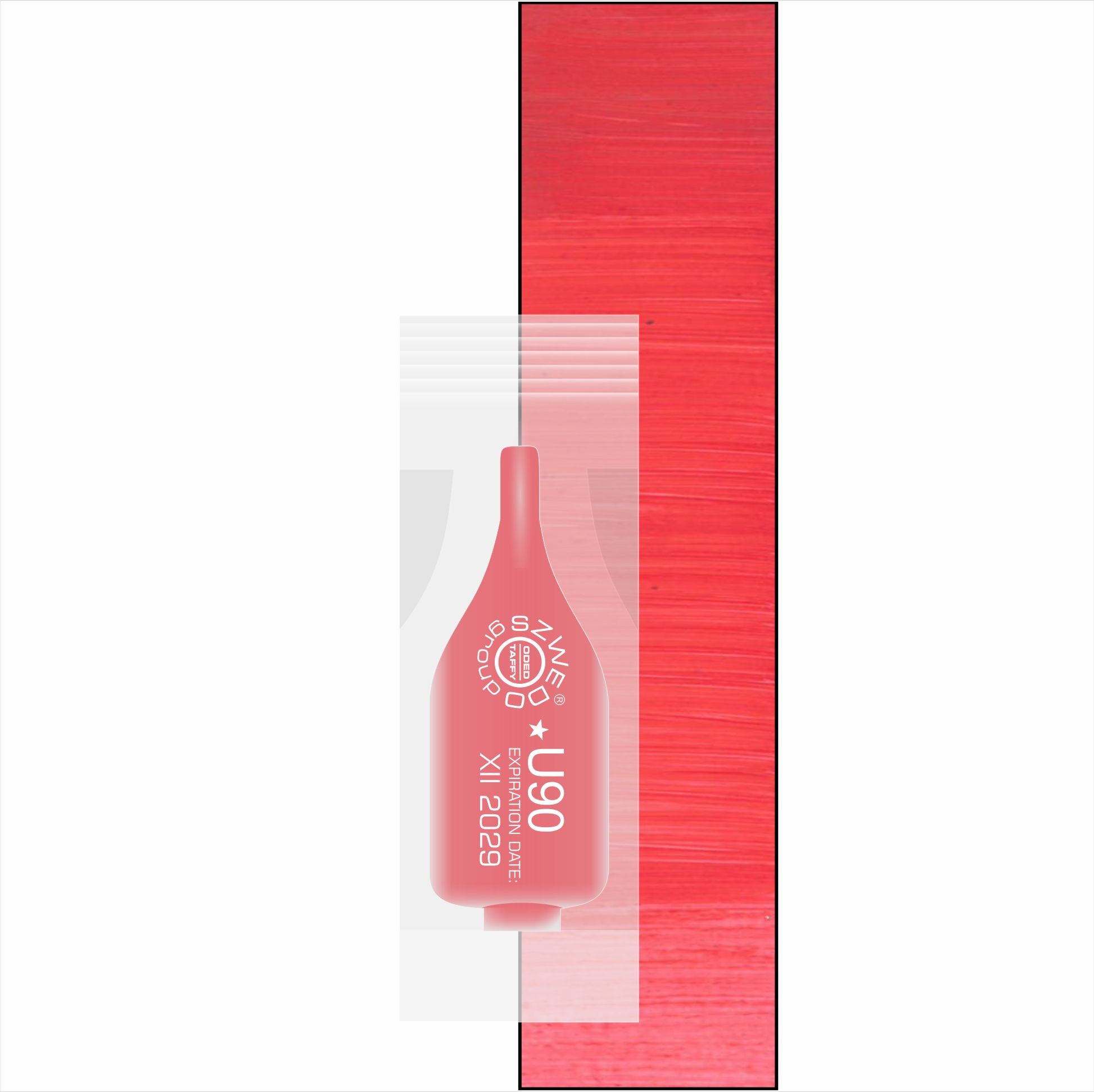 UBI U90 Aster (INTENSE) – pudrowy czerwono-różowy pigment do makijażu permanentnego ust